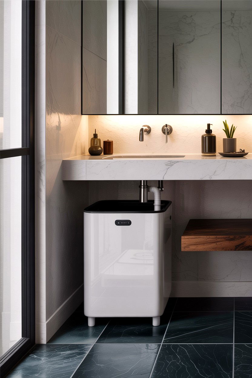 Compact greywater recycler - 30 greywater bathroom ideas