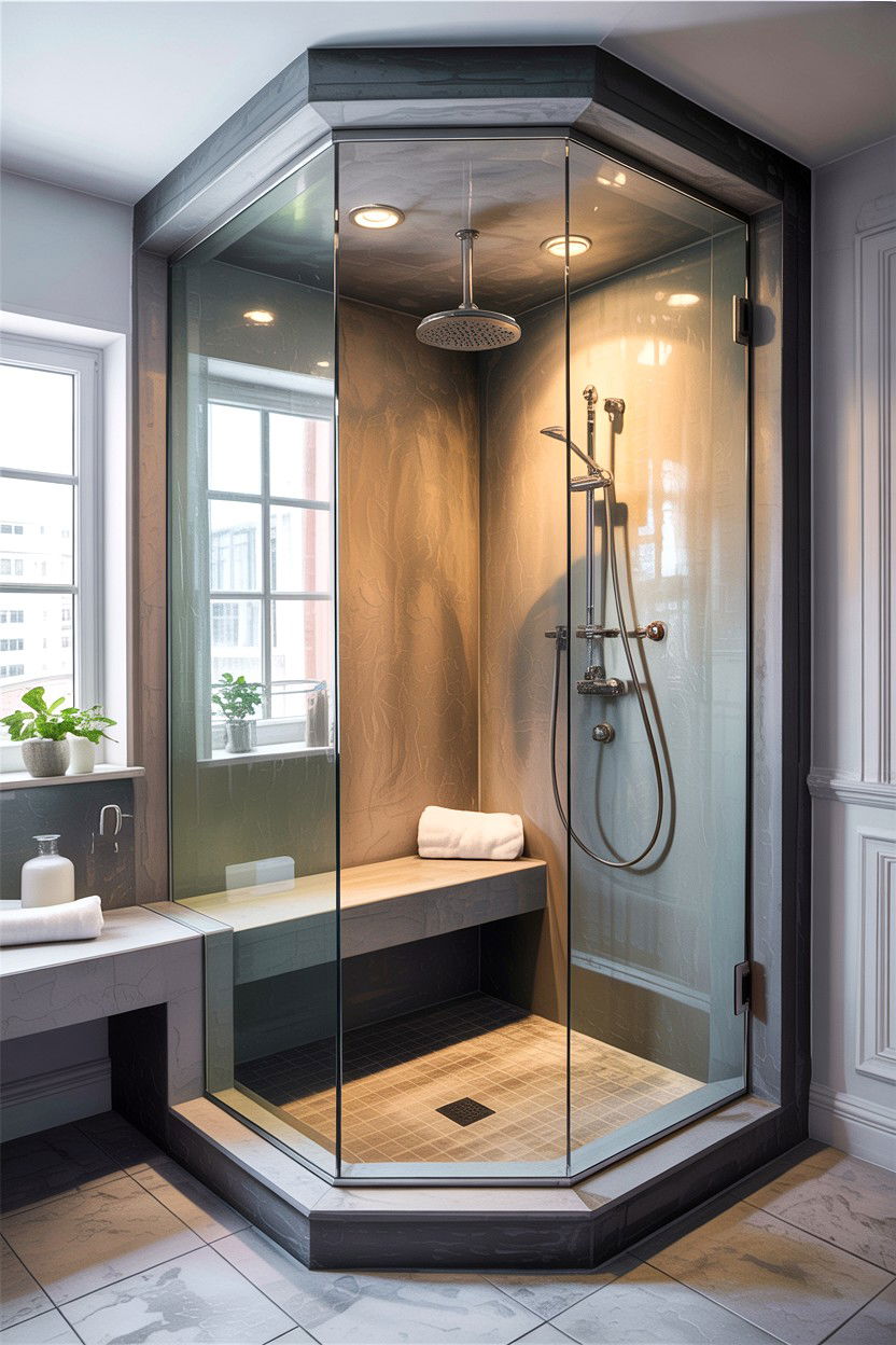 Concrete And Glass Shower - 30 concrete bathroom ideas