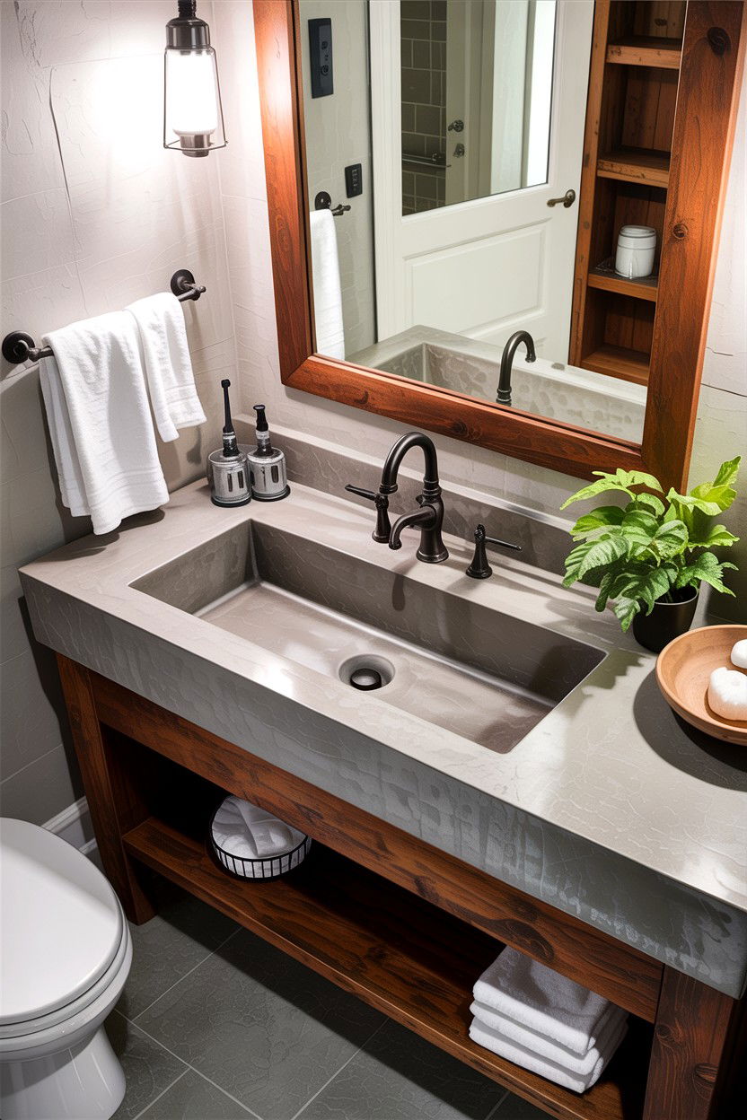 Concrete Bathroom Sink - 30 high-end bathroom ideas
