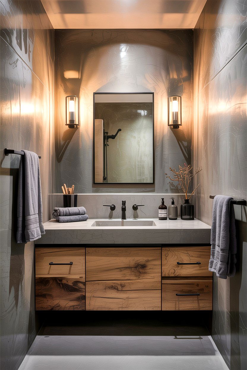 Concrete Bathroom Walls - 30 custom home bathroom ideas