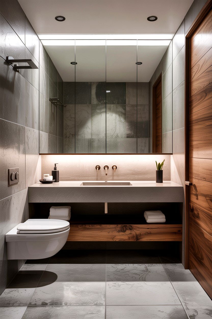 Concrete Guest Bathroom - 30 guest bathroom ideas