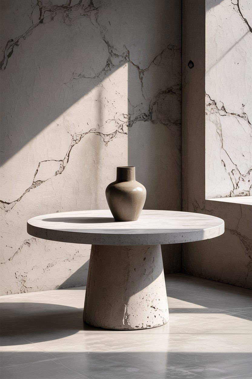 Concrete Outdoor Style Table - 30 living room accent table ideas