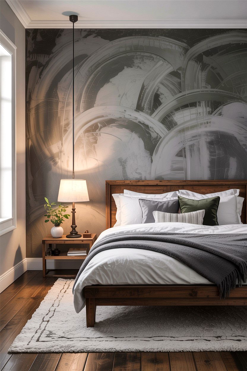 Concrete Wall Texture - 30 rustic grey bedroom ideas