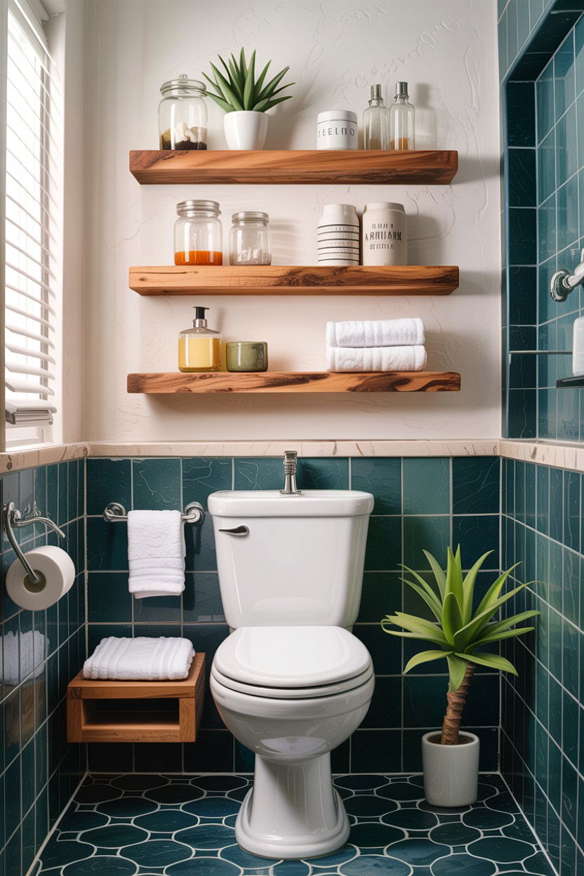 Condo bathroom floating shelves - 30 condo bathroom ideas