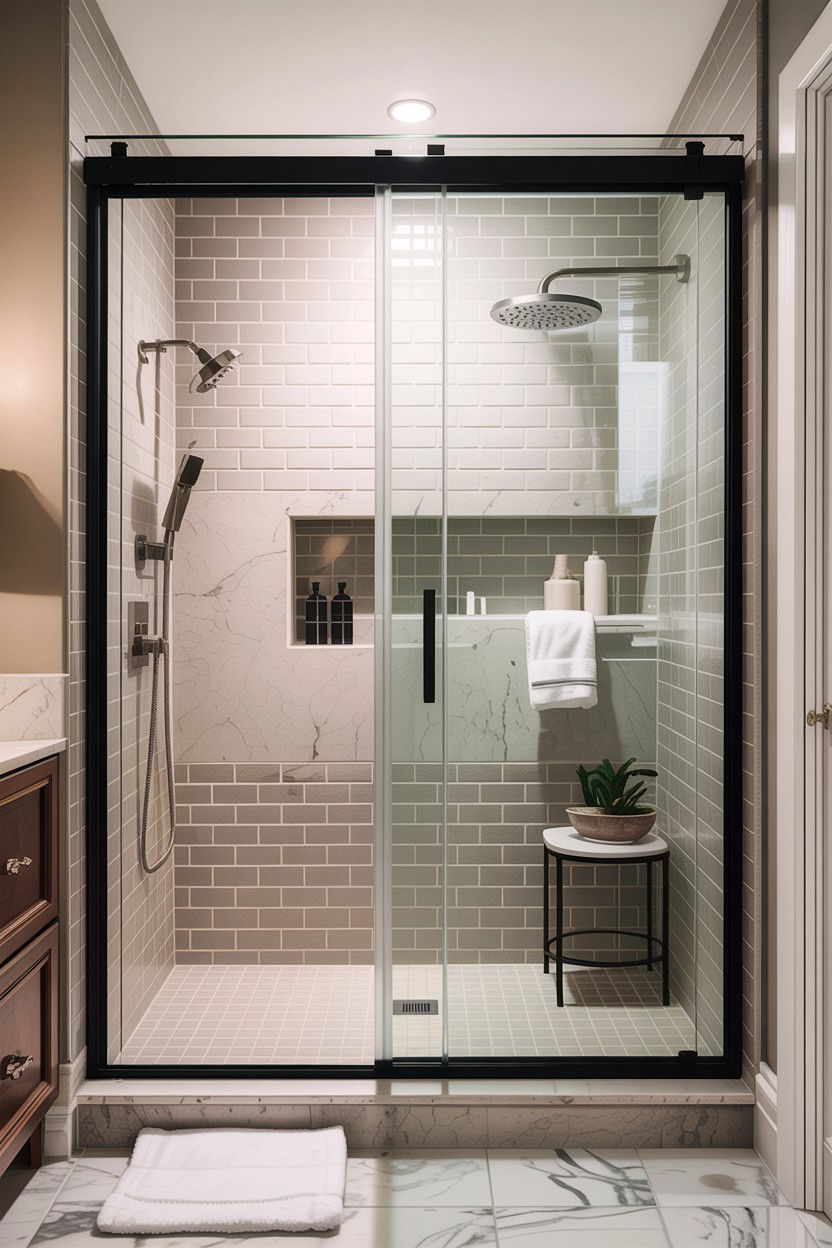 Condo bathroom glass door - 30 condo bathroom ideas