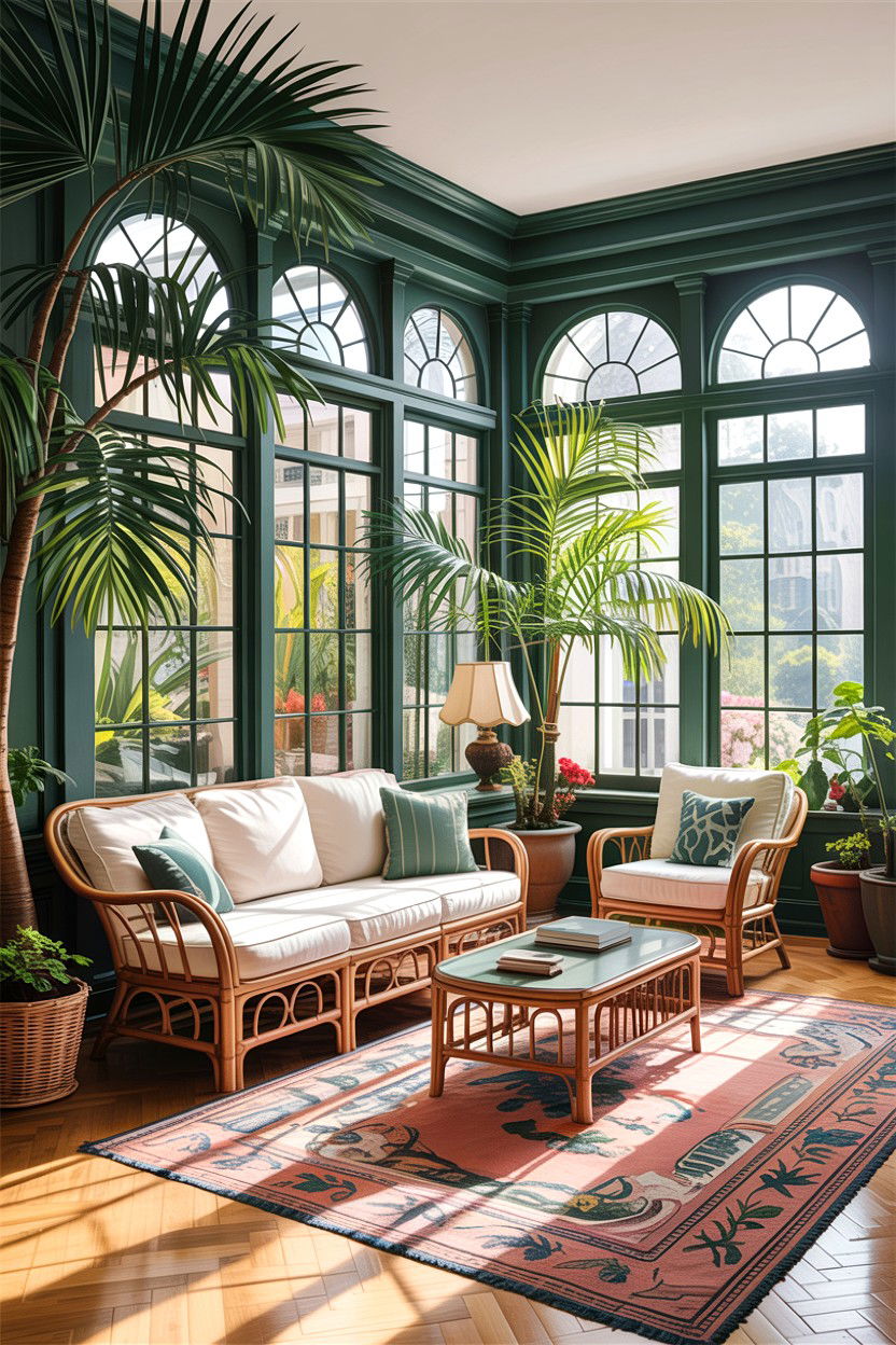 Conservatory style living room - 30 historic home living room ideas