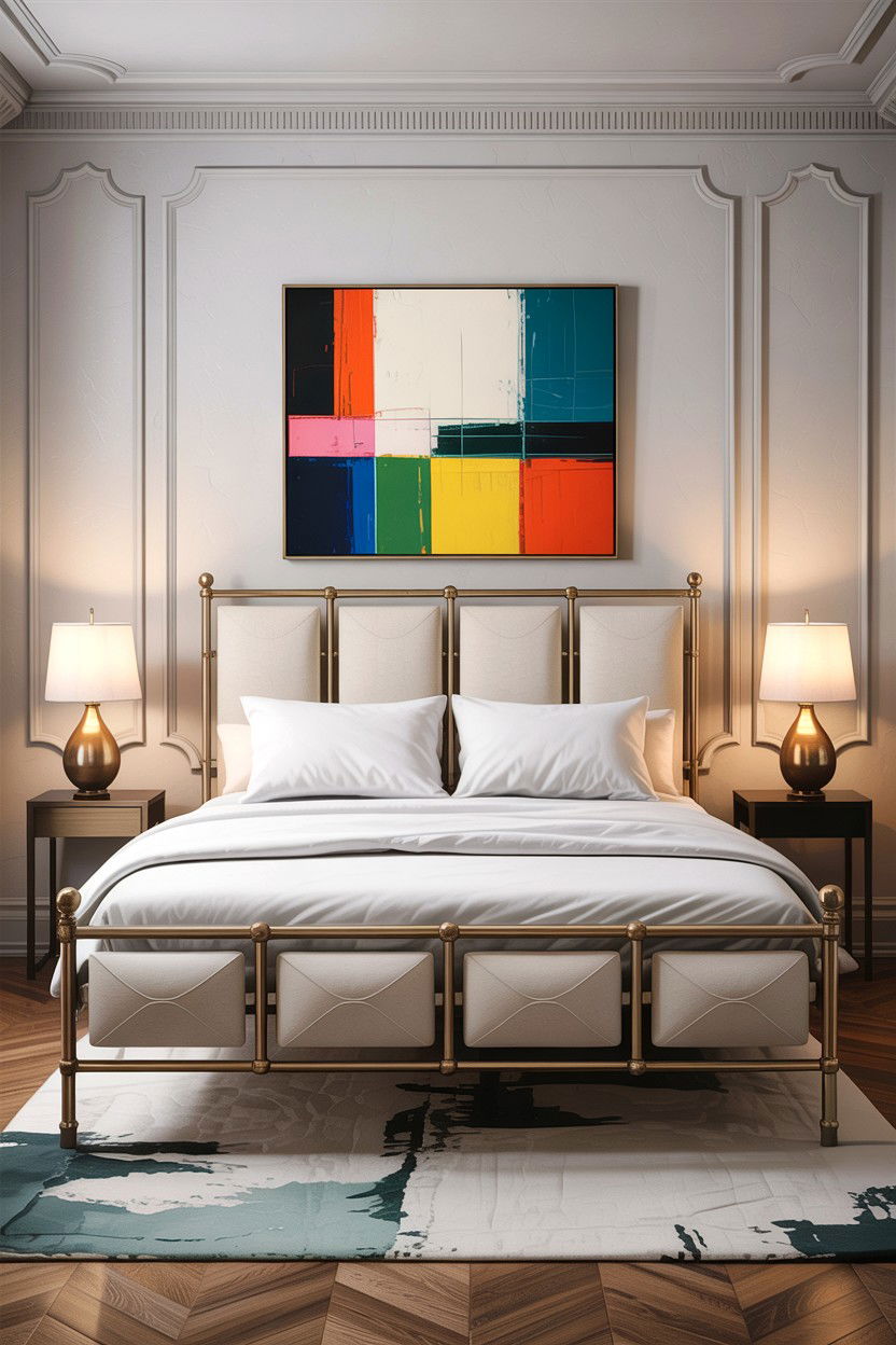 Contemporary Brass Bed - 30 bedroom brass beds