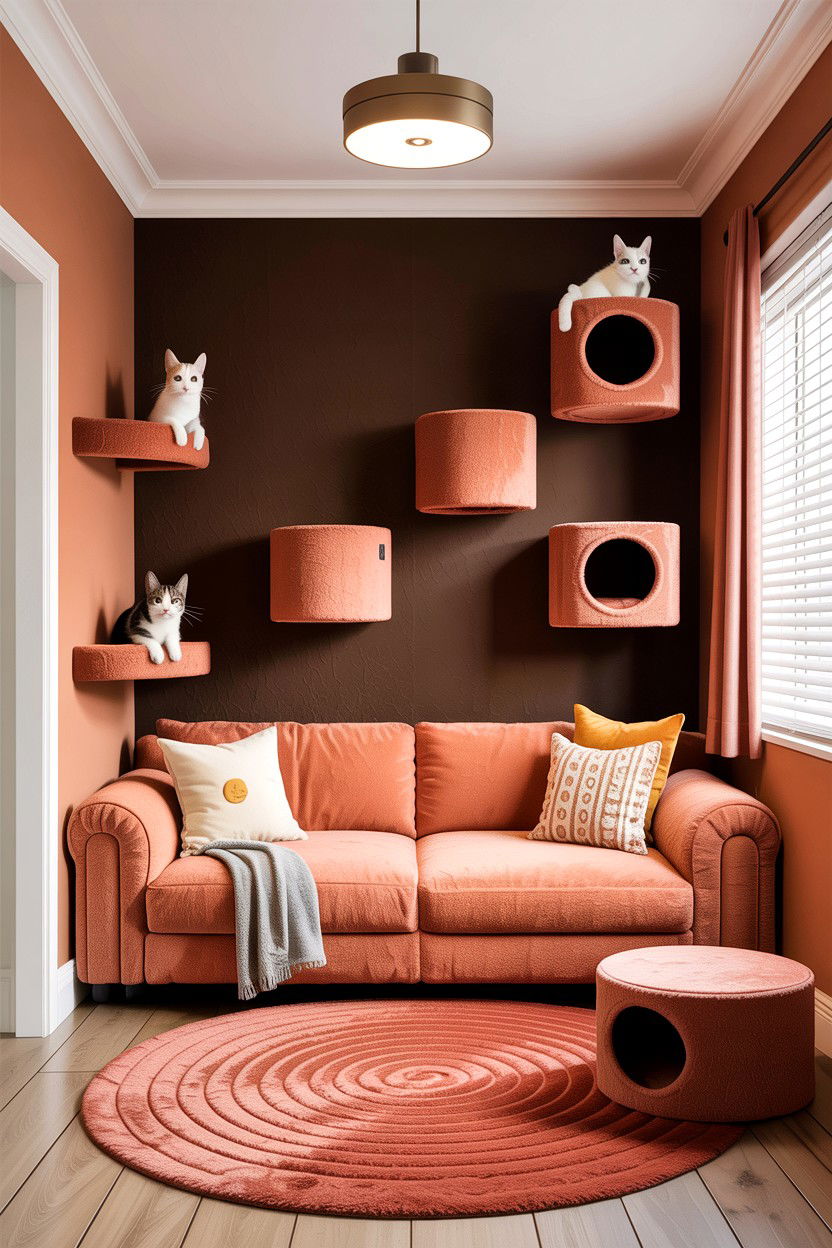 Contemporary Cat Room - 30 cat bedroom ideas