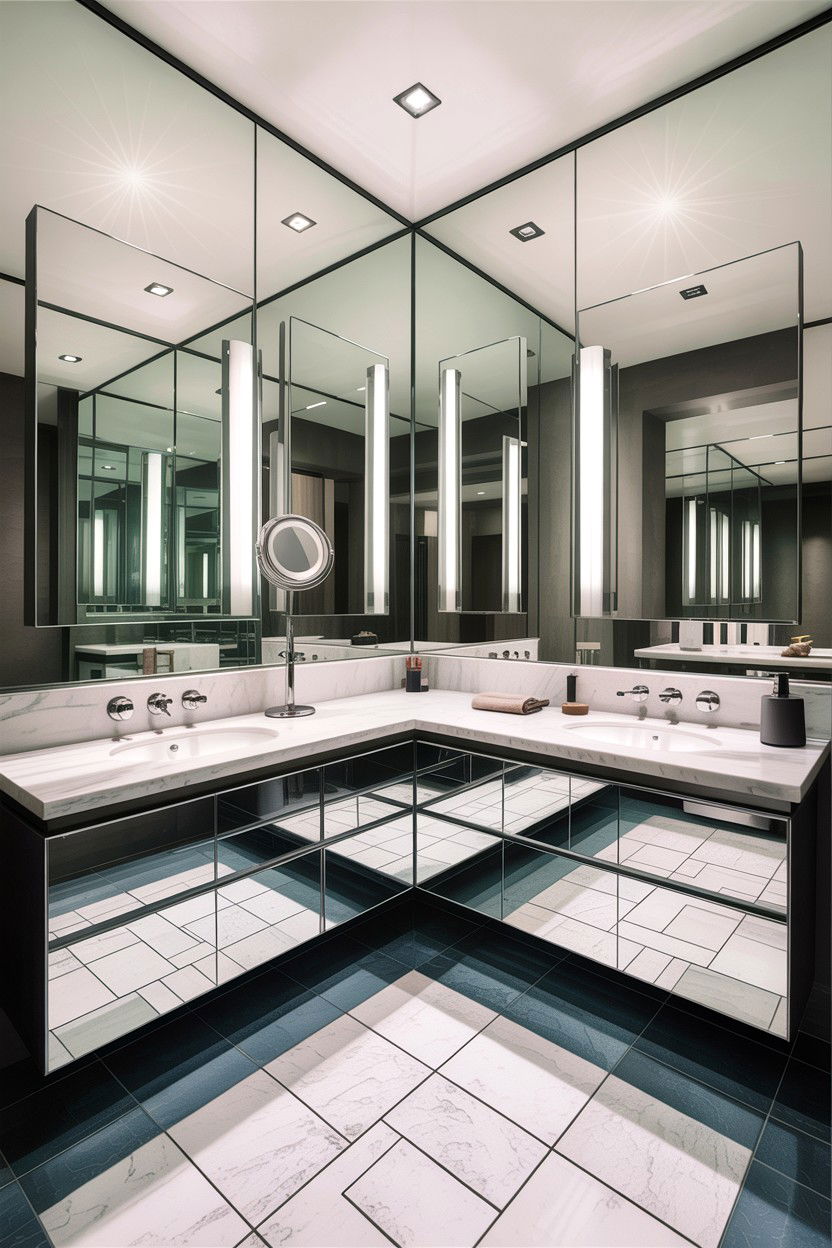 Contemporary Chrome Bathroom - 30 chrome bathroom ideas