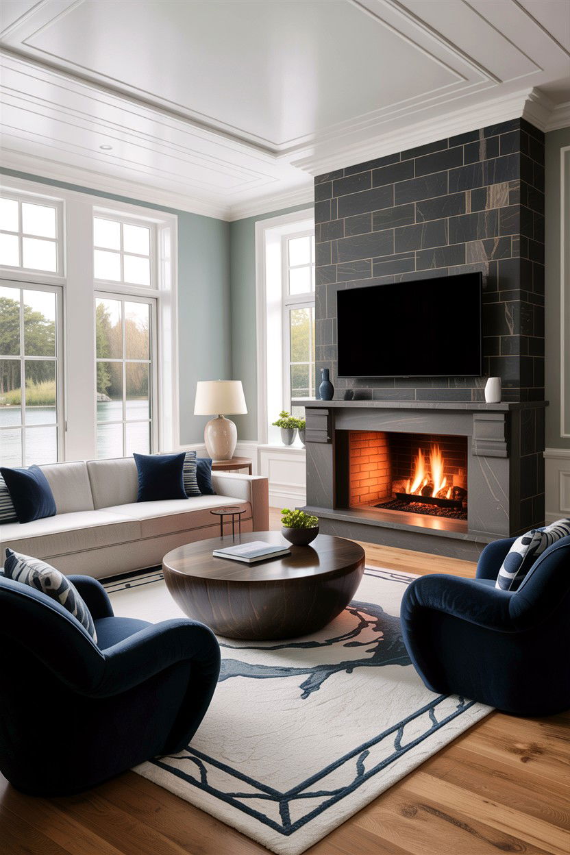 Contemporary Coastal Living Room - 30 beach house living room ideas