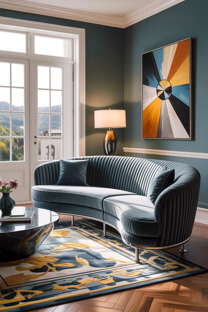 Contemporary Curved Sofa - 30 living room curved sofa ideas