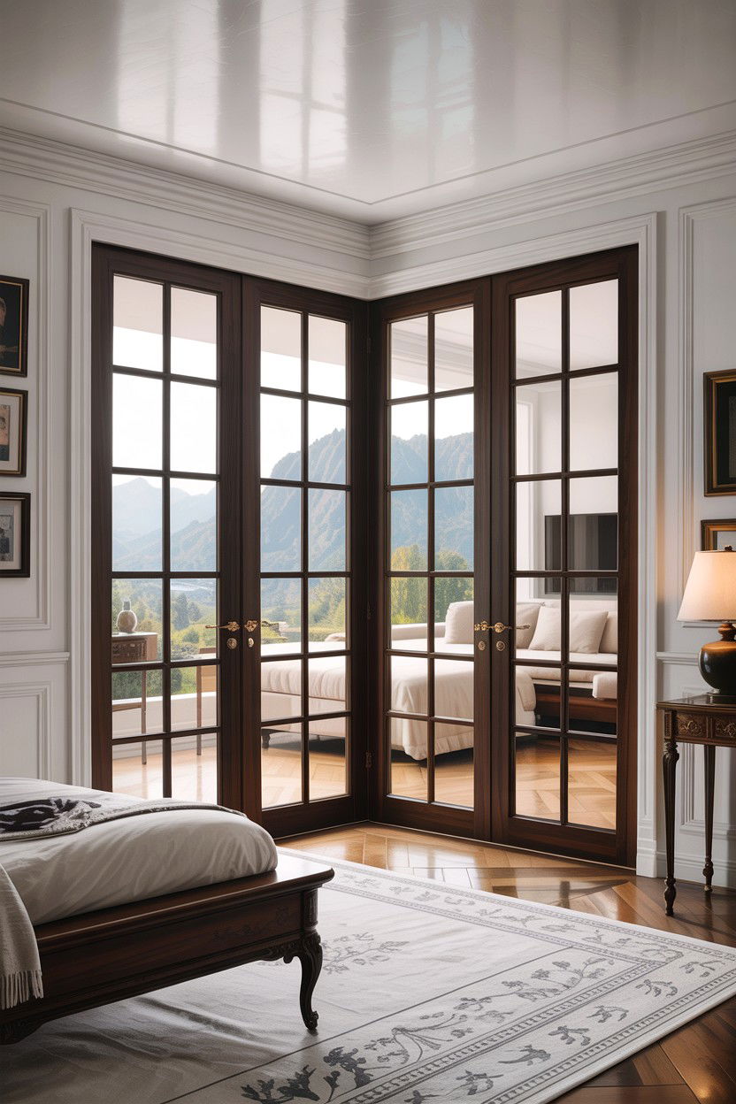 Contemporary Glass French Doors - 30 bedroom french doors