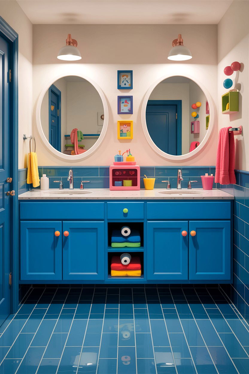 Contemporary Kids Bathroom - 30 custom bathroom ideas