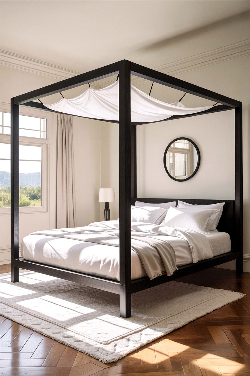 Contemporary Low Profile Canopy Bed - 30 canopy bed ideas