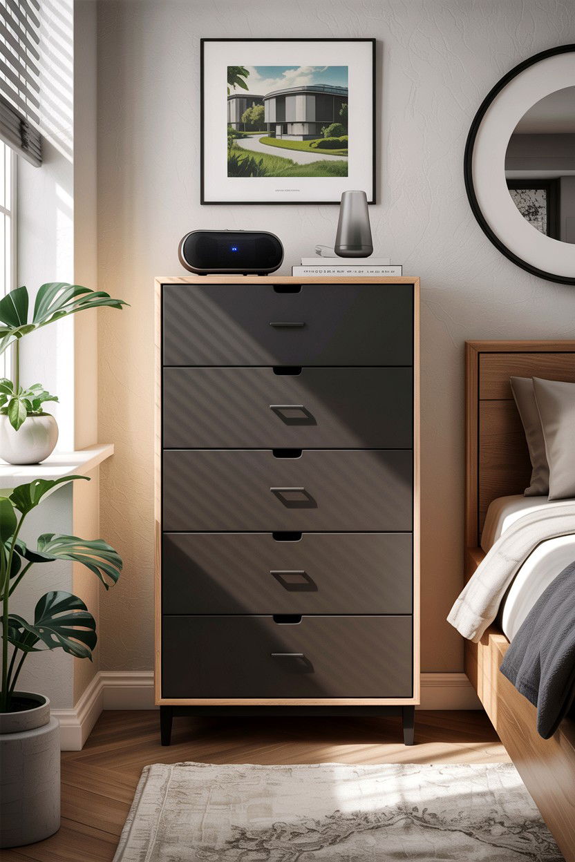 Contemporary Tall Dresser - 30 bedroom tall dressers