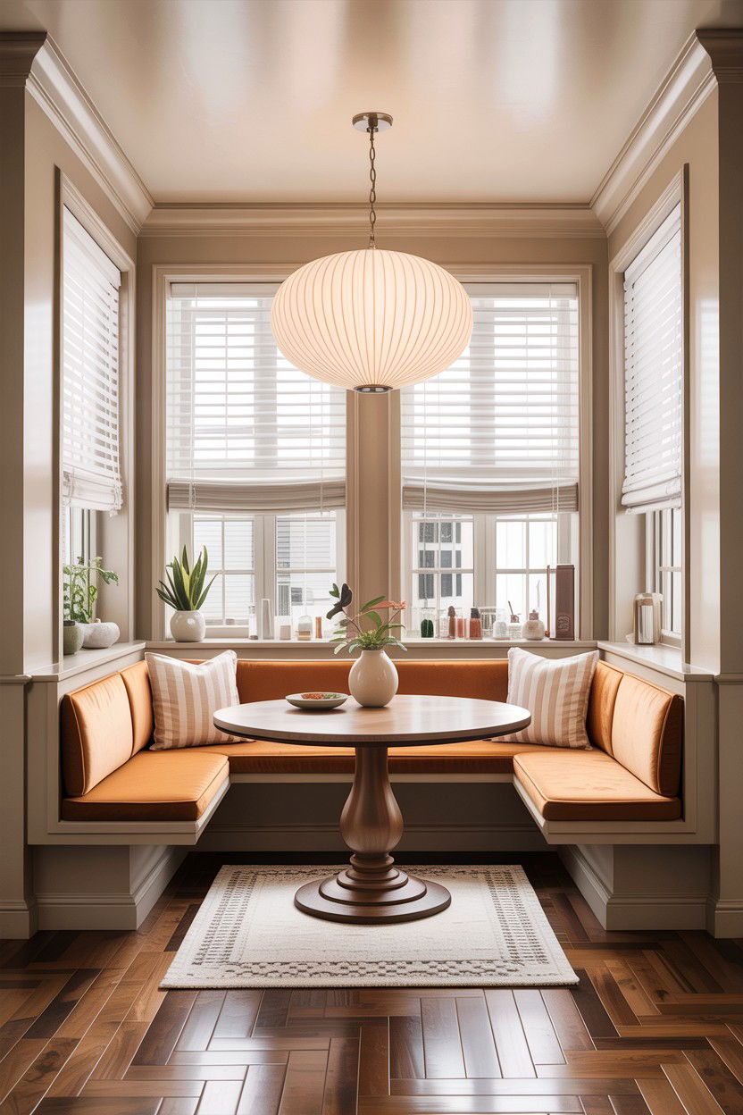 Contemporary Tan Dining Nook - 30 warm tan dining room ideas