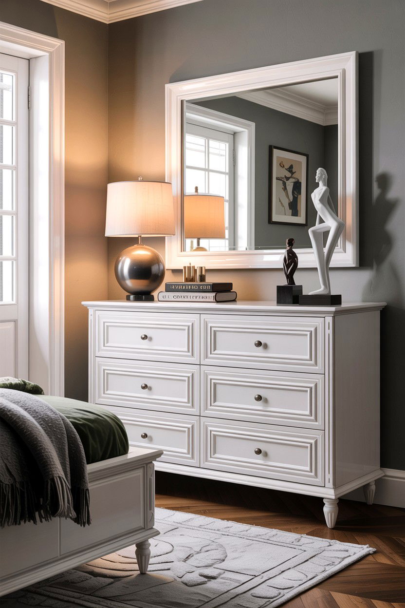 Contemporary White Dresser - 30 bedroom white dressers