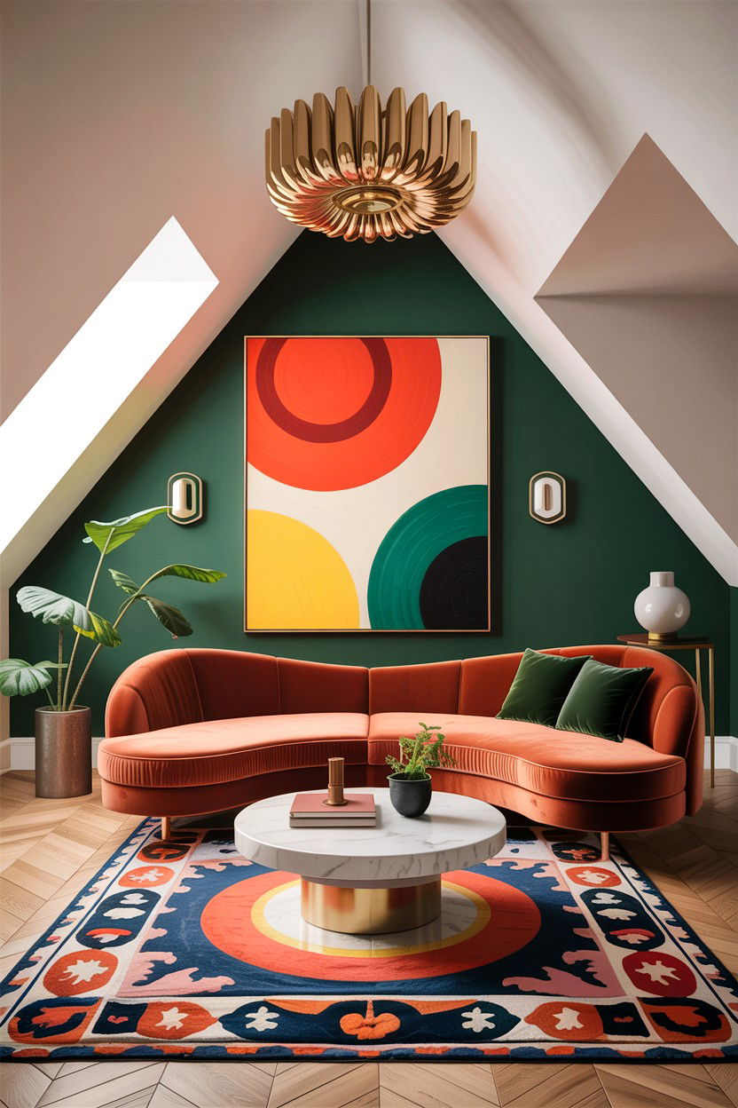 Contemporary attic loft - 30 attic living room ideas