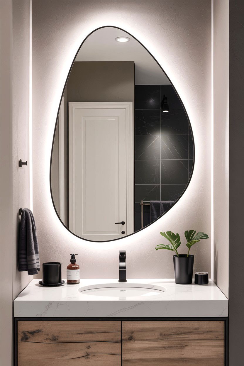 Contemporary bathroom mirror - 30 backlit bathroom mirror ideas