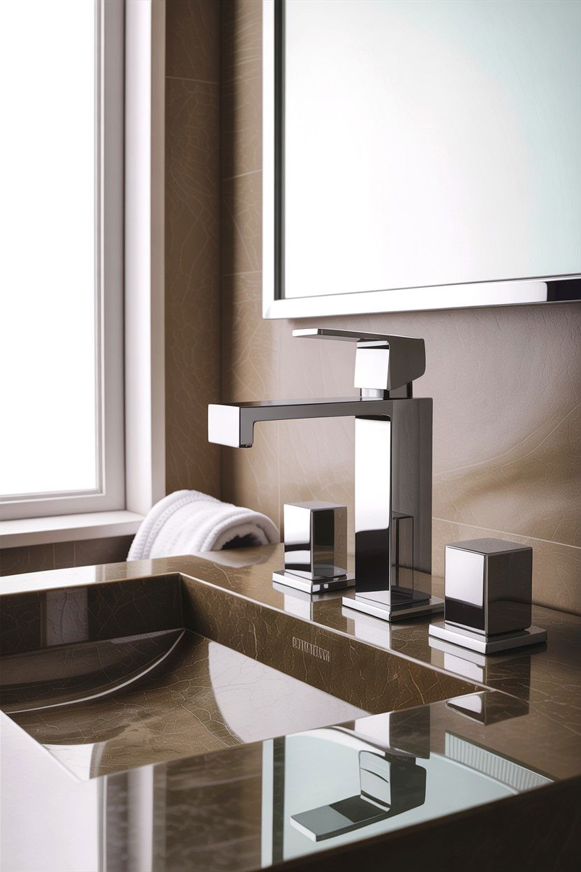 Contemporary chrome bathroom faucet - 30 chrome faucet ideas