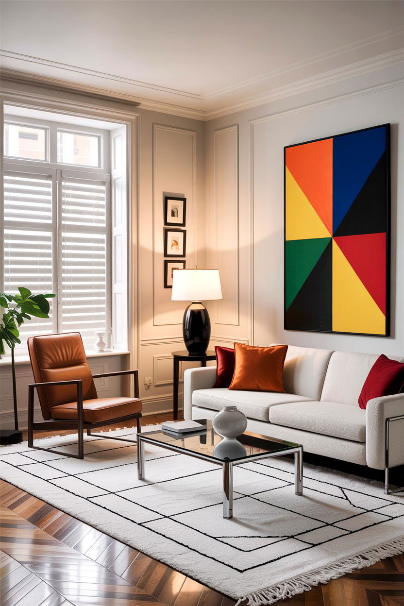 Contemporary furniture set - 30 before and after living room ideas