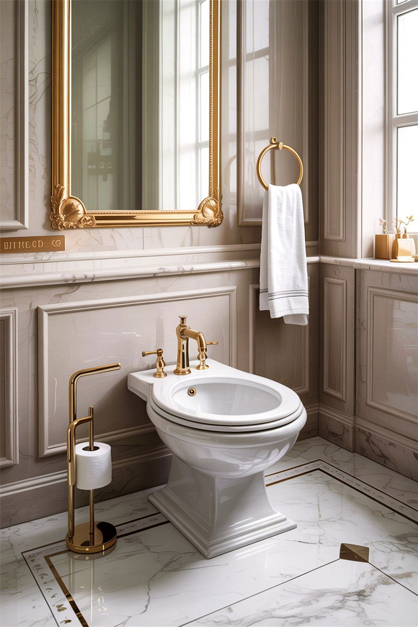 Contemporary gold bidet faucet - 30 gold faucet ideas