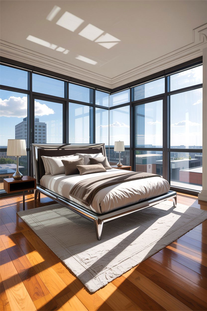 Contemporary penthouse bedroom - 30 high end bedroom ideas
