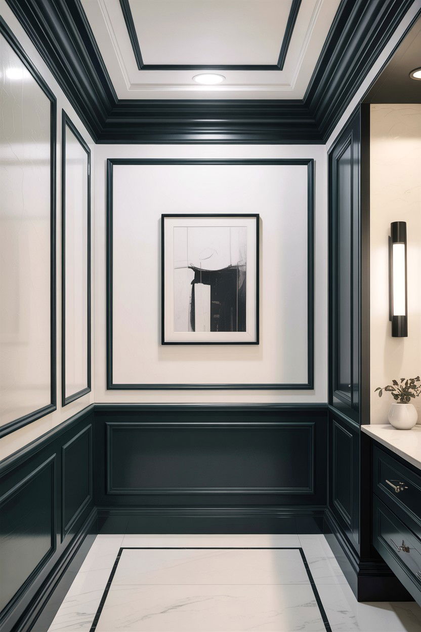 Contrasting Crown Molding Bathroom - 30 bathroom crown molding ideas