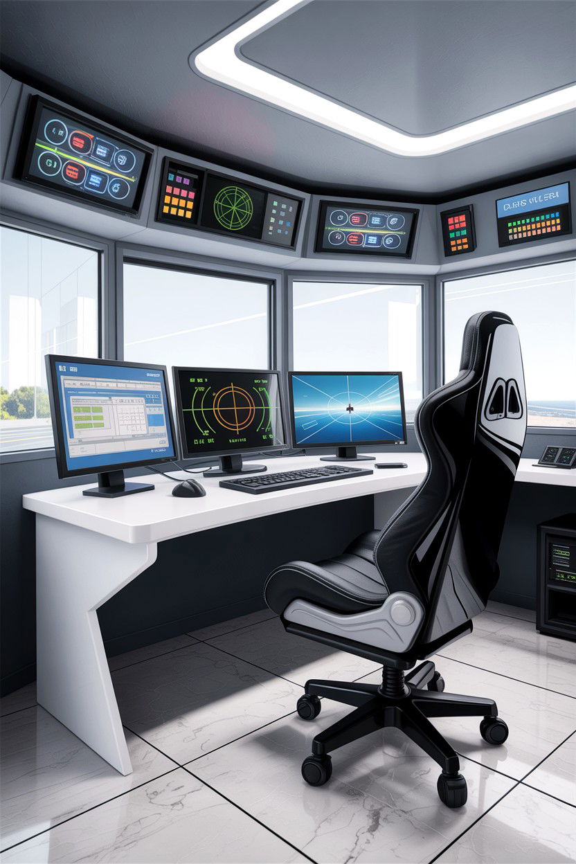 Control panel desk - 30 astronaut bedroom ideas