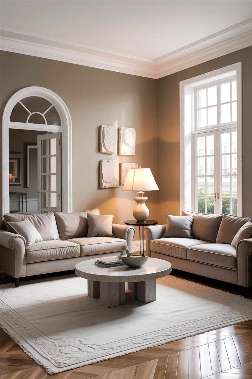 Cool beige living room - 30 cool toned living room ideas