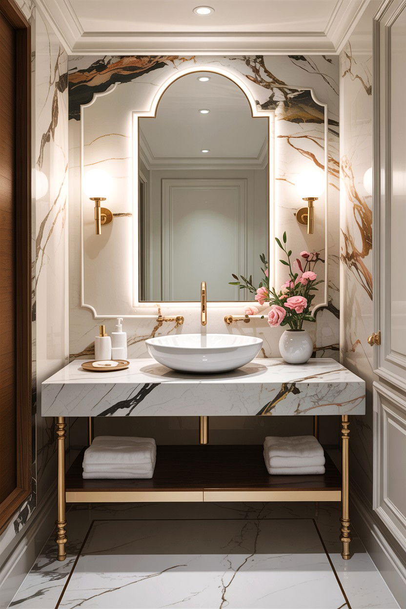 Cooling Marble Vanity - 30 bathroom cooling ideas