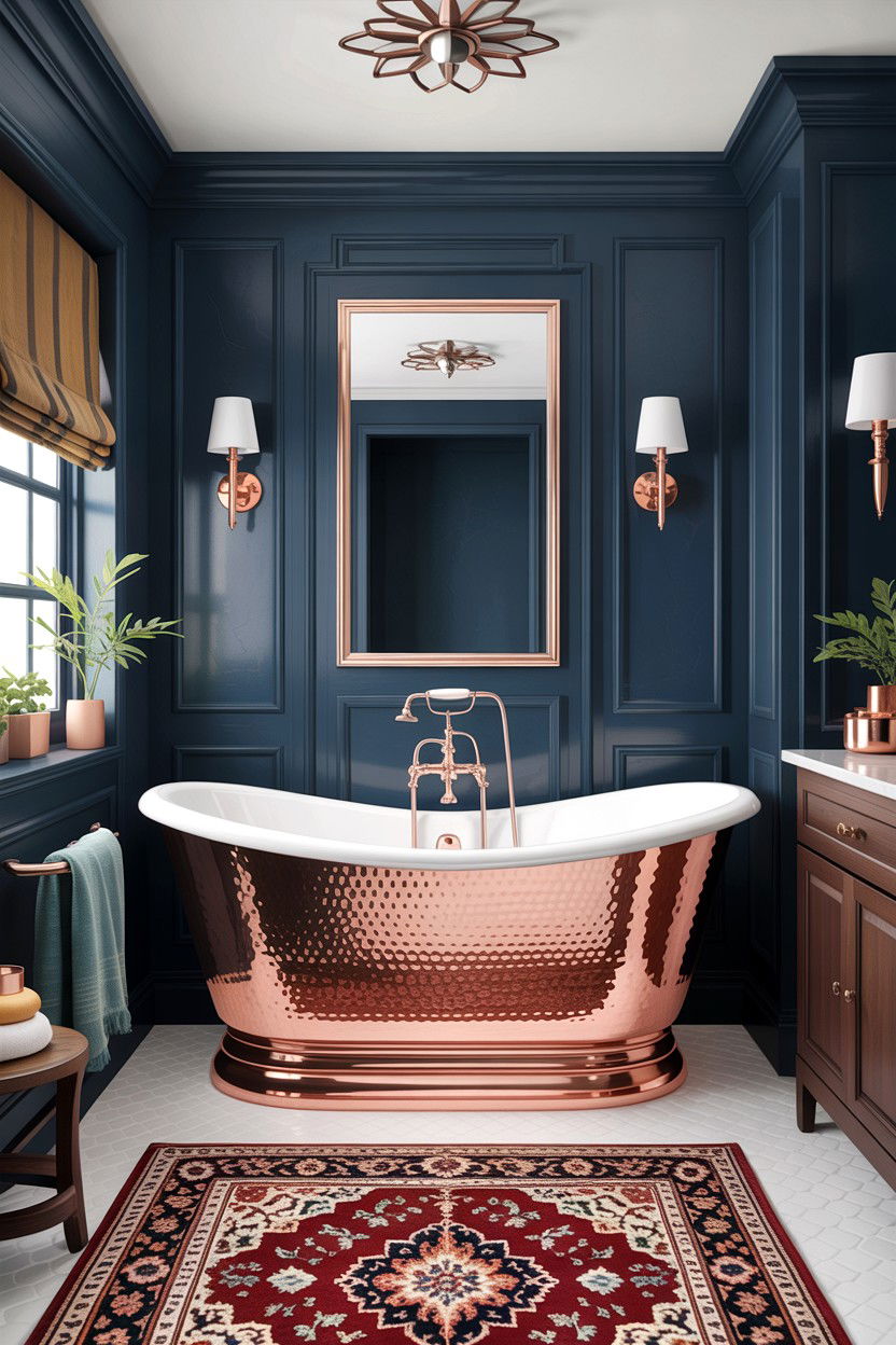 Copper Bathroom - 30 colorful bathroom ideas
