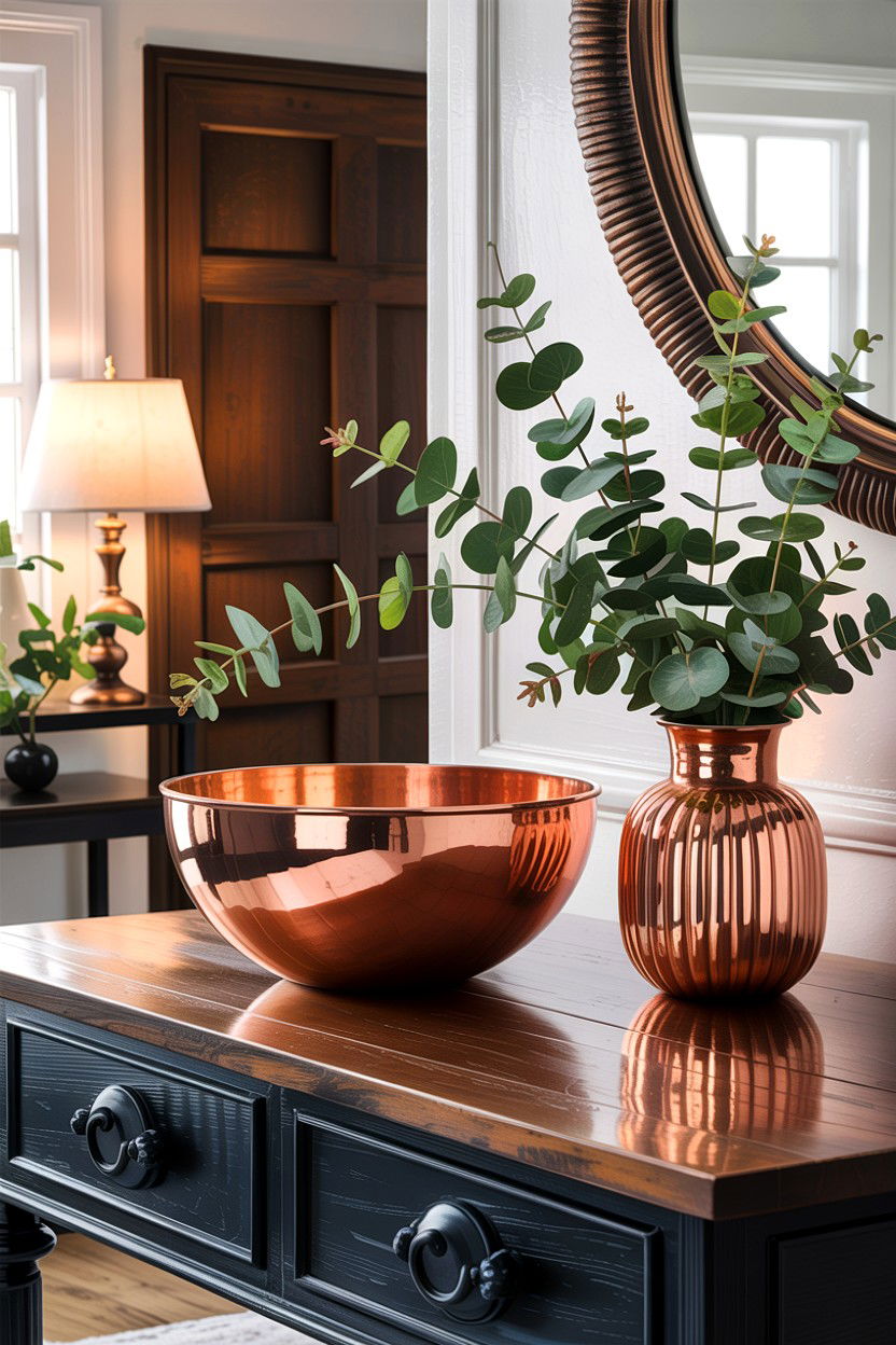 Copper Bowl Warm Accents - 30 living room decorative bowls