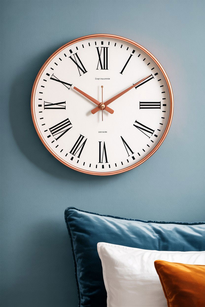 Copper Clock For Bedroom Wall - 30 copper accent bedroom ideas