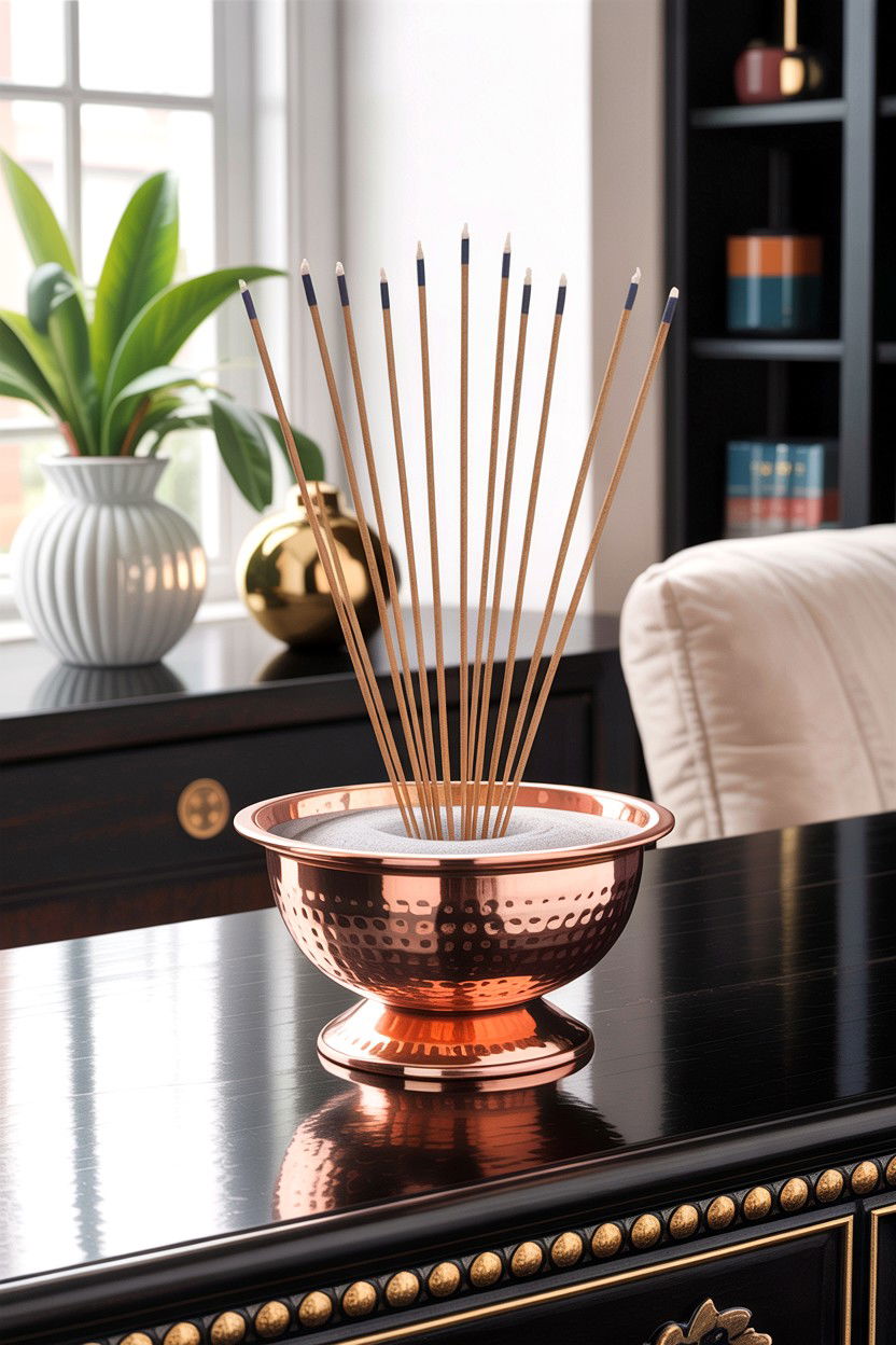 Copper Incense Bowl - 30 bedroom incense holders