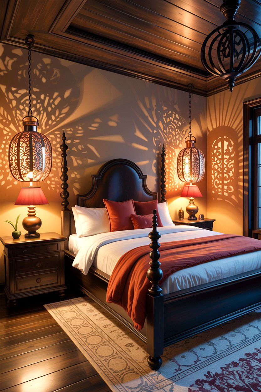 Copper Lantern Bedroom - 30 Turkish bedroom ideas