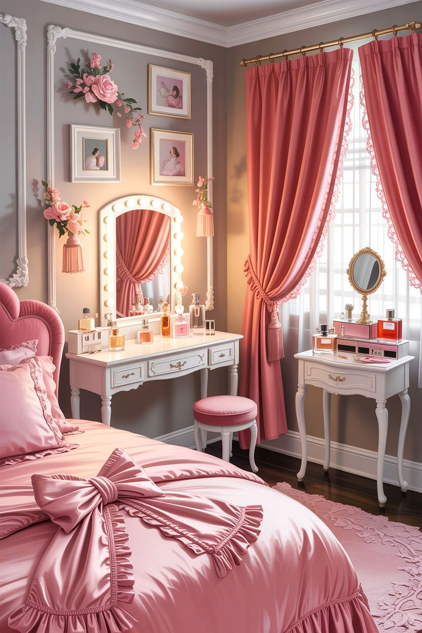 Coquette Bedroom - 30 bedroom vision boards