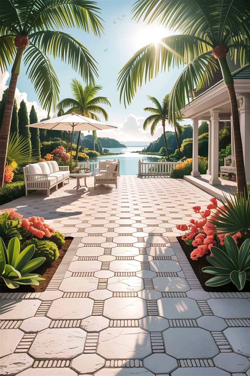 Coral Stone Patio - 30 stone accent ideas