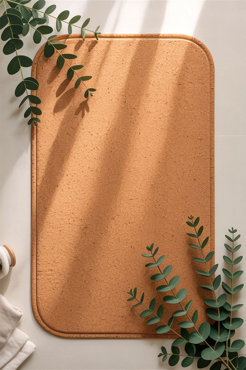 Cork Bath Mat - 30 bath mat ideas