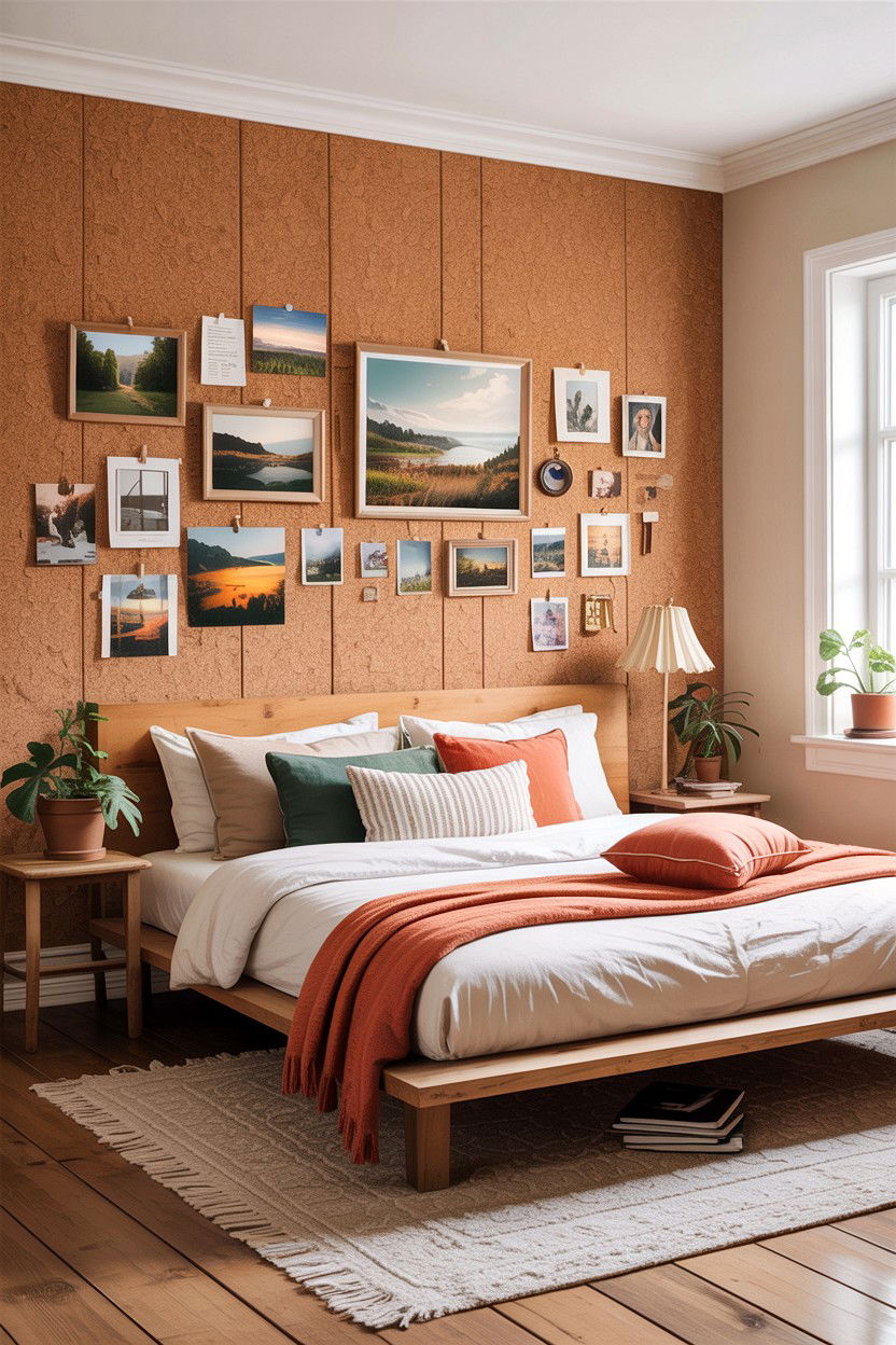 Cork Wall - 30 bedroom accent walls