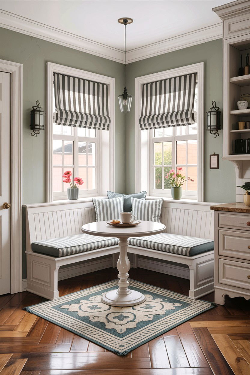 Corner Bench - 30 living room corner ideas