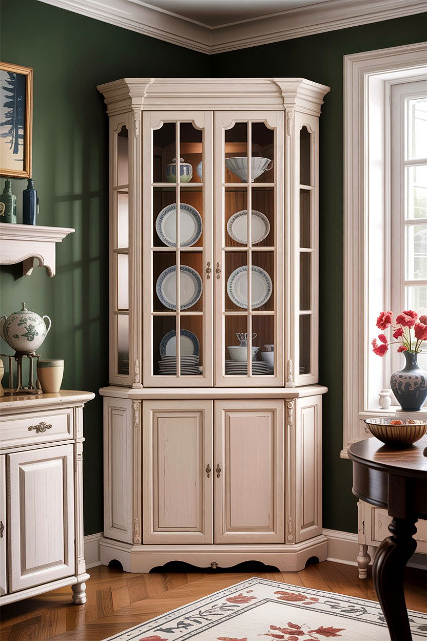 Corner Cabinet - 30 living room corner ideas