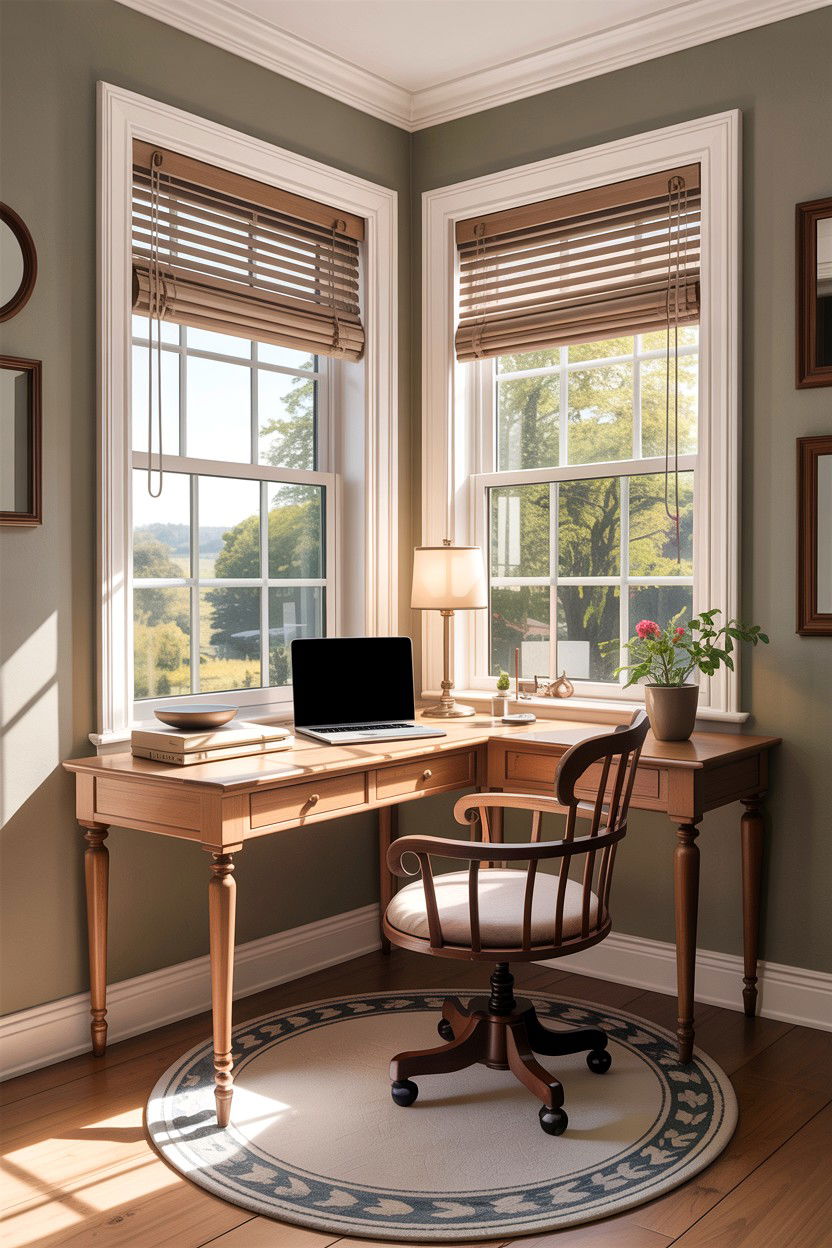 Corner Desk Under Window - 30 bedroom corner desk ideas