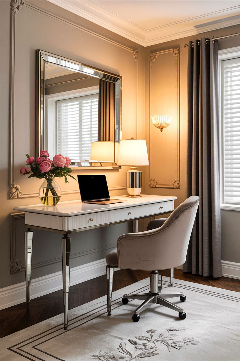 Corner Desk With Mirror - 30 bedroom corner desk ideas