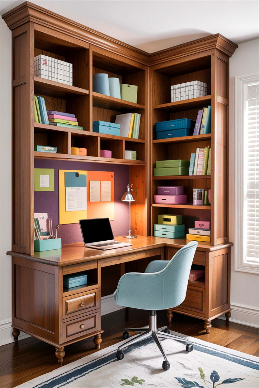 Corner Desk With Shelves - 30 bedroom corner desk ideas