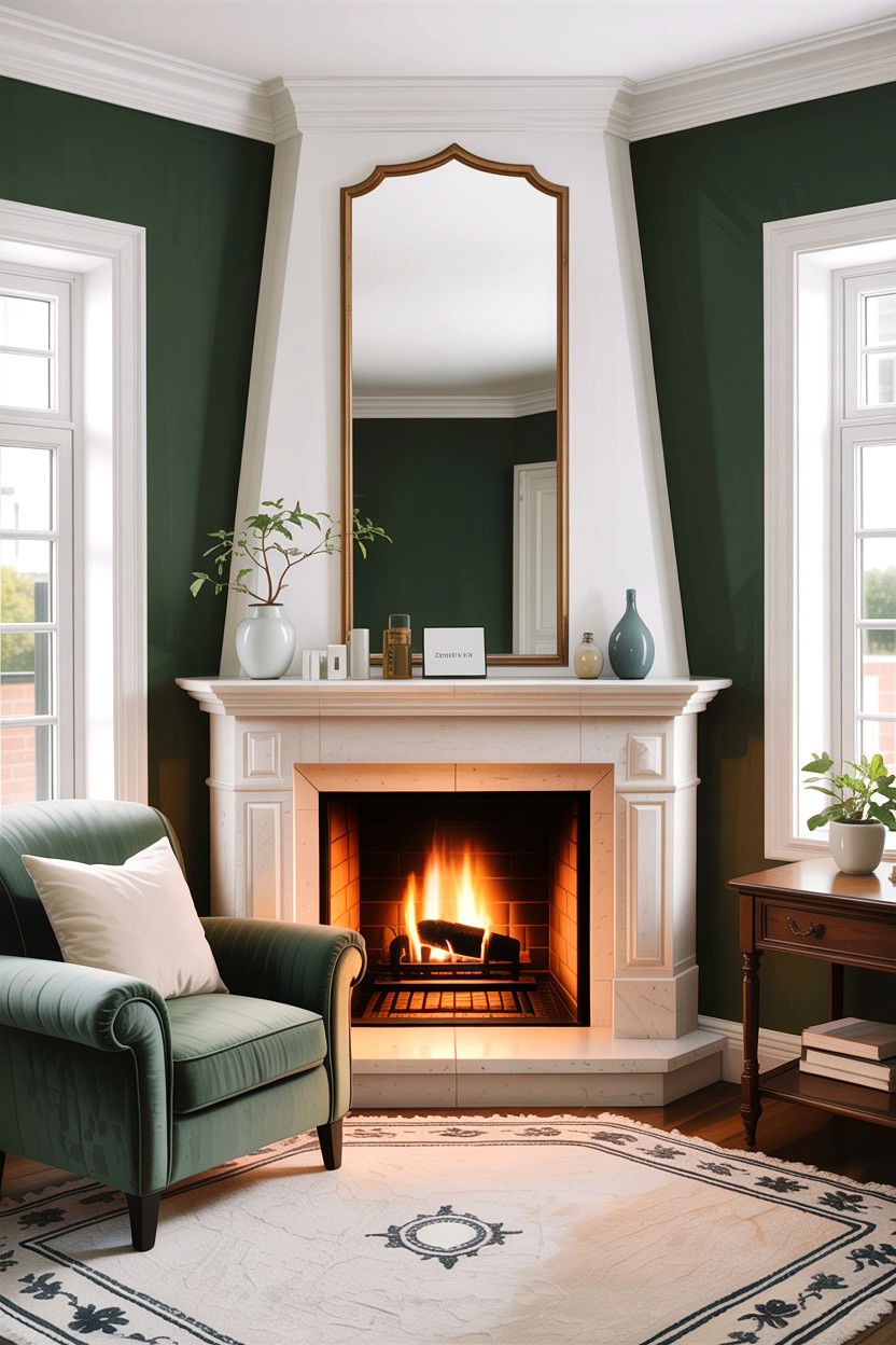 Corner Fireplace Mantel - 30 living room fireplace mantel ideas