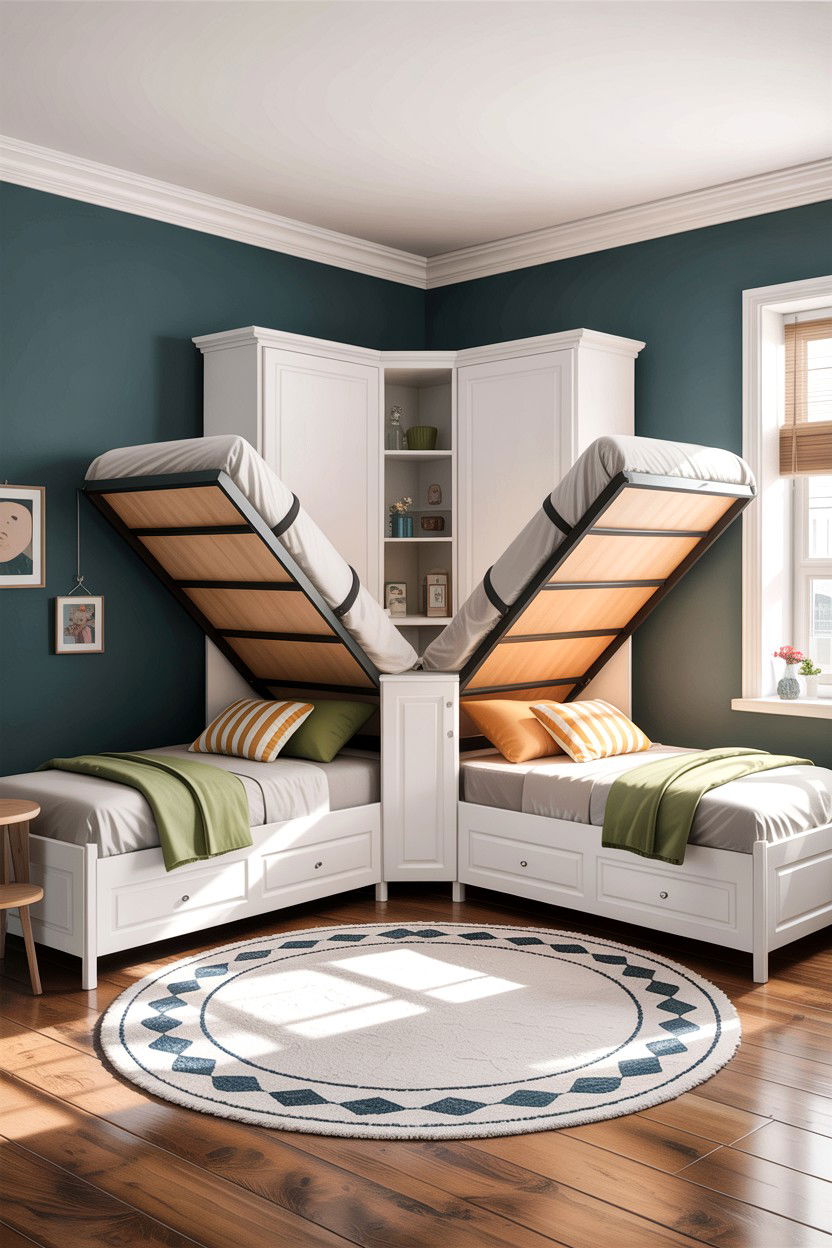 Corner Fold Down Bed - 30 bedroom fold down bed ideas