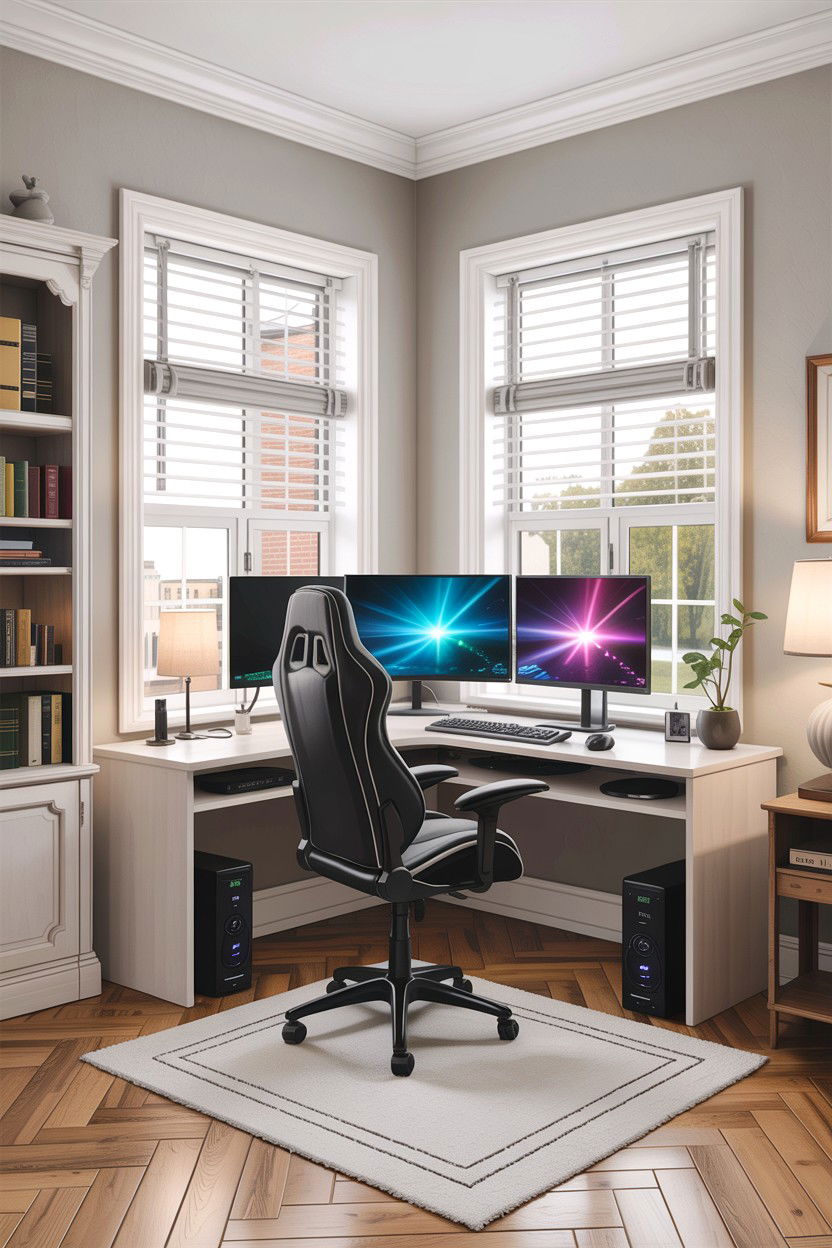 Corner Gaming Desk In Living Room - 30 gaming living room ideas