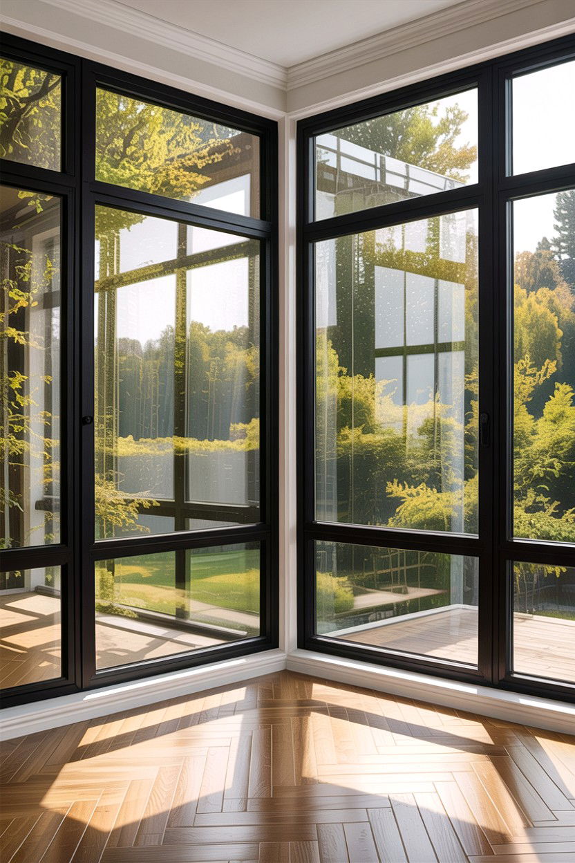 Corner Glass Window - 30 bespoke bedroom ideas