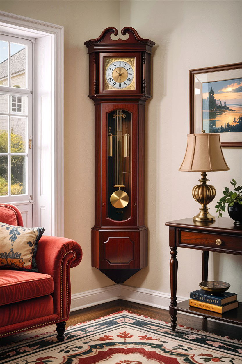 Corner Grandfather Clock - 30 living room grandfather clocks